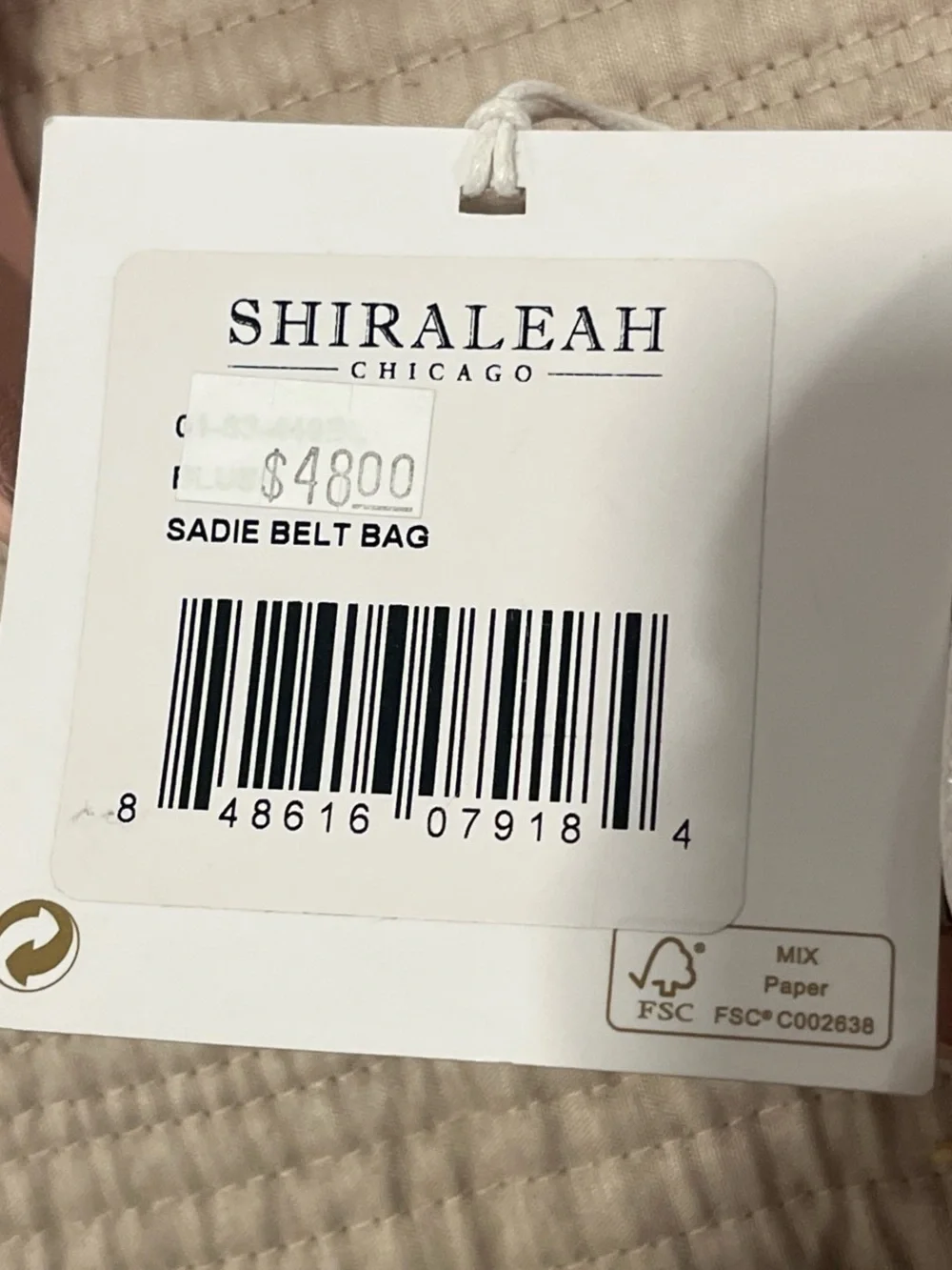 Shiraleah Blush Pink Quilted Velvet Belt Bag